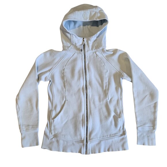 LULULEMON Scuba Full Zip Hoodie Pale Blue 8 - Picture 1 of 3